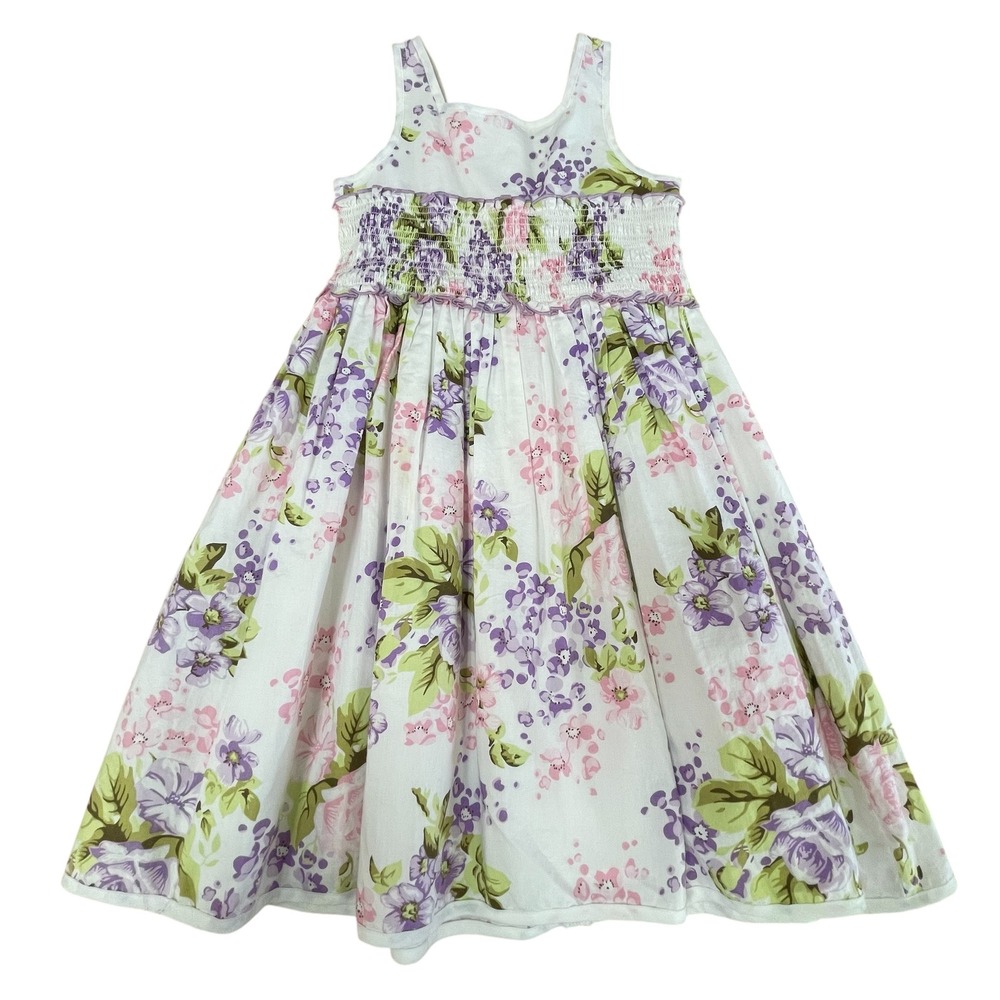 Little Miss Attitude Girl's Dress Floral Sleeveless Cotton Size 5